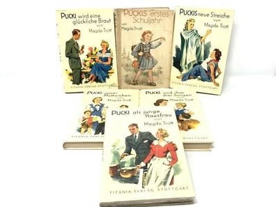 6 Stück Pucki Kinderbücher aus den 50 Jahren Rarität (W58)