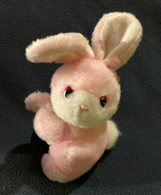 Kleiner Plüsch Hase sitzend rosa ca. 14 cm hoch (264)