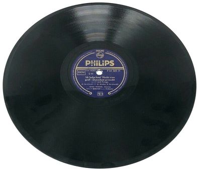 10" Schellackplatte Philips P44365 - Vagabundenlied / Ich hab heut' Nacht (W15)