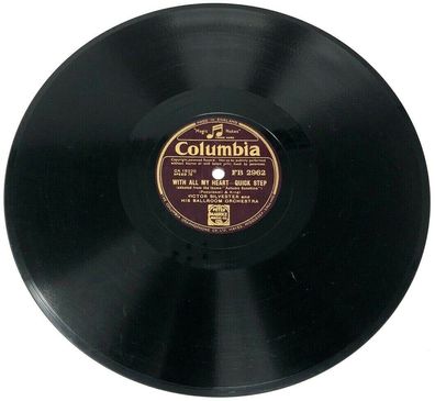 10" Schellackplatte Columbia FB 2962 With all my heart / In the blue of e. (W16)