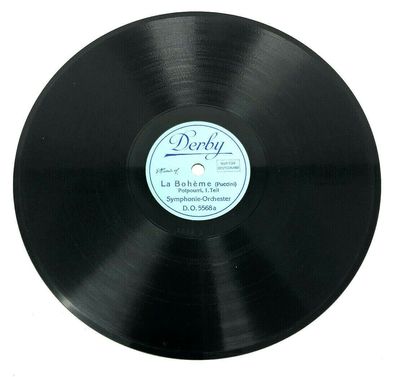 8" Schellackplatte Derby D.O.5568 - 20cm - La Bohème Potpourri I + II (W8)