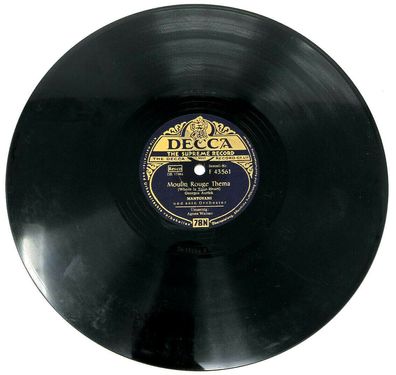 10" Schellackplatte Decca F43561 Agnes Walzer / Moulin Rouge Thema (S1)