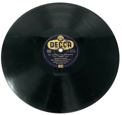 10" Schellackplatte Decca F 46316 Wenn im Wald der Kuckuck ruft / Das Edelw. (S1