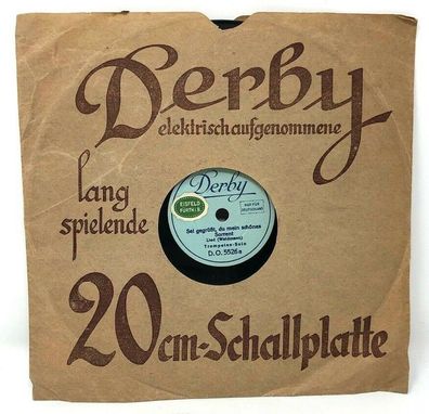 8" Schellackplatte m. Hülle Derby D.O. 5526 Das Herz am Rhein / Sei gegrüßt (W22