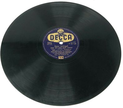 10" Schellackplatte Decca F 43768 Der Kuckuck ruft / Kleine Nachtigall, sing (S1