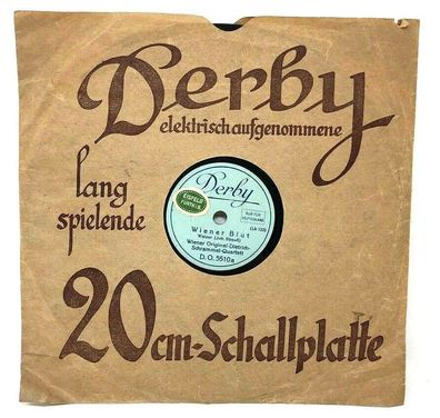 8" Schellackplatte mit Hülle Derby D.O. 5510 Wiener Blut / Geschichten aus (W22)