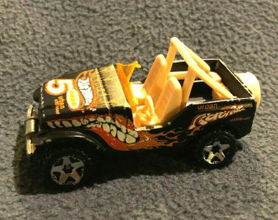 Hot Wheels Mattel 1990 Team Noah offroad jeep #5 Black 4x4 Urban Rat Race (262)