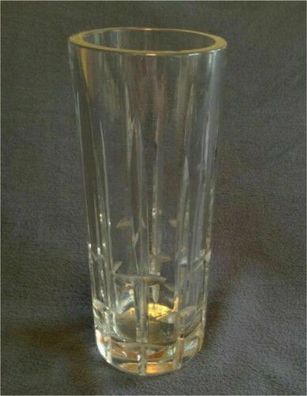 Schwere Glasvase 21 cm hoch Ø 8,5 cm (W22)