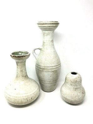 3-teiliges Art Deco - Mid Century Studio Keramik Vasen Set von Loscher Design
