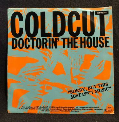 Vinyl 7" 45 RPM Coldcut ?– Doctorin´ The House INT 110.258 (K)
