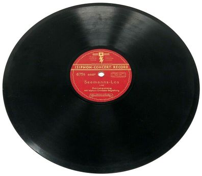 10" Schellackplatte Isiphone Concert RECORD 675 - Seemanns Abschied RAR (W15)