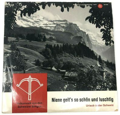 Vinyl LP 10" Bertelsmann Schallplattenring 33 240 Urlaub in der Schweiz (270)
