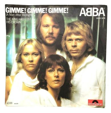 Vinyl 7" 45 RPM Polydor 2001 919 ABBA Gimme! Gimme! Gimme! (W12)