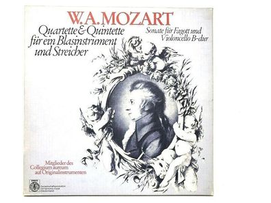 Box Set mit 3x 12" LP Vinyl - W.A. Mozart - Quartette & Quintette für ein Blasin