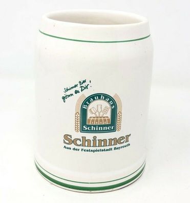 Porzellan Bierkrug Brauhaus Schinner Bayreuth 0,5 Liter (W55)