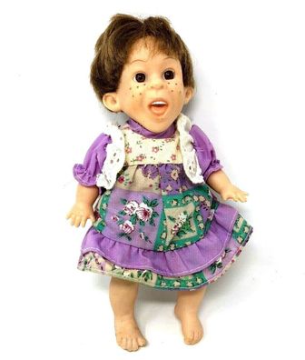 Lustige Spielzeug Puppen ca. 19 cm groß mit auffallendem Gesicht (W26) (Gr. 19 cm)