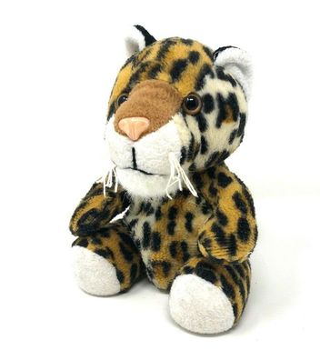 Plüsch Leopard sitzend 14 cm groß - Plüschtier - Stofftier (W30) (Gr. 14 cm)