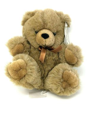 Kuschel Plüsch sitzender Teddybär mit Schleife Brameier ca. 21 cm groß (271)
