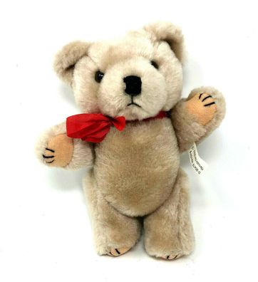 Plüsch Teddybär beige von Golf mit roter Schleife ca. 20 cm groß (10)