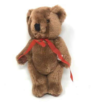 Plüsch Teddybär braun von Golf mit roter Schleife ca. 20 cm groß (73)