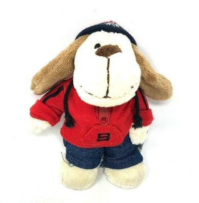 Sunkid kleiner Plüsch Teddy mit rotem Sweatshirt und Jeans ca. 14 cm groß (W16)