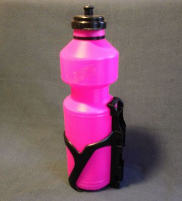 Trinkflasche für Fahrrad mit Flaschenhalter Lebensmittelecht LGA a. PE 24 cm (88