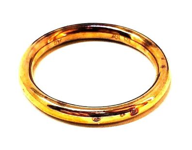 Goldfarbener Ring glänzend 925 TC Krone - Ø 1,8 cm (innen) (K)