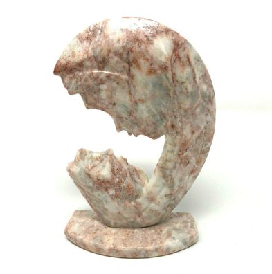 Marmor Skulptur mit 2 Gesichtern Höhe 16,5 cm, Breite 11 cm, Tiefe 5 cm (W31)