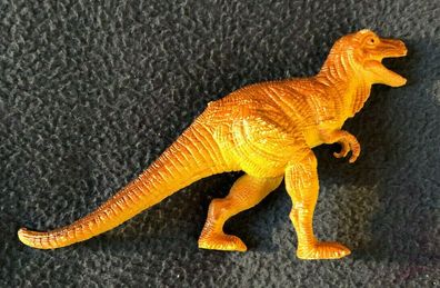 Vintage Raptor Dinosaur Plastic Figurine Toy gelb / rot (7) (Gr. 6,5 cm)