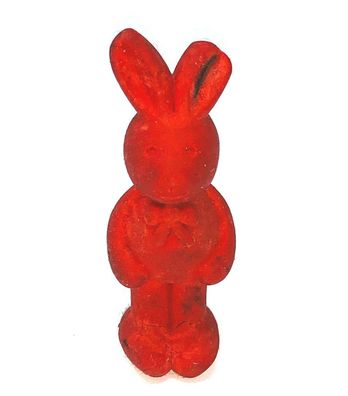 Roter Gummi Hase 5,6 cm hoch stehend (50-II)