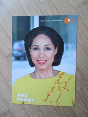 ZDF Fernsehmoderatorin Jana Pareigis - handsigniertes Autogramm!!