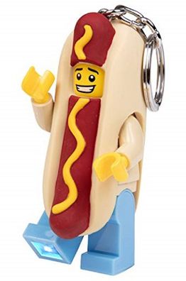 LEGO - Schlüsselanhänger mit LED Licht »Hotdog-Mann« Keychain Anhänger