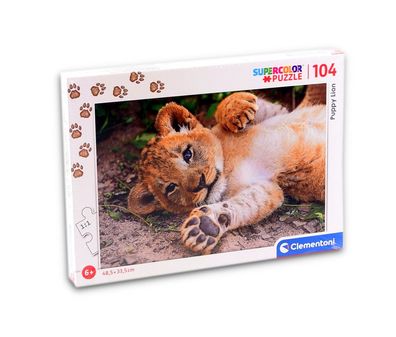 Clementoni Supercolor Puzzle - Puppy Lion (104 Teile) Löwe Löwenbaby Puzzel