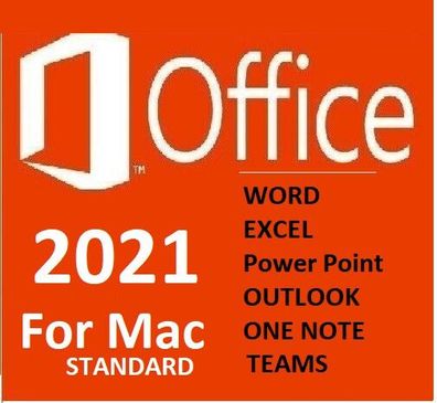 MS Office 2021 Home and Business Standard für MAC / Kein Abo /
