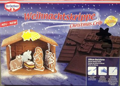 Dr. Oetker - Weihnachtskrippe Silikon- Weinachts- Back Form (1596) Weihnachten