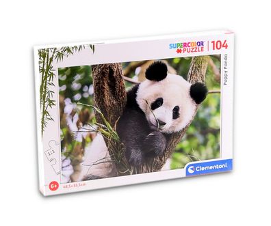 Clementoni Supercolor Puzzle - Puppy Panda (104 Teile) Pandababy Pandabär Puzzel