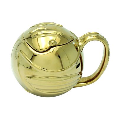 HARRY POTTER Tasse Mug 3D Golden Snitch mit Deckel 450ml Hogwarts Quidditch