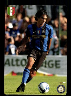 Francesco Bolzoni Autogrammkarte Inter Mailand 2008-09 Druck Unterschrift