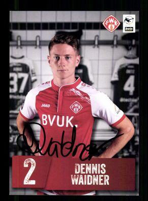Dennis Waidner Autogrammkarte Würzburger Kickers 2021-22 Original Signiert