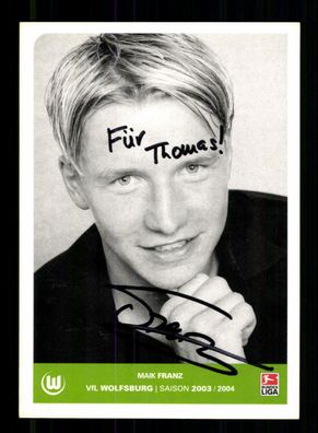 Maik Franz Autogrammkarte VfL Wolfsburg 2003-04 Original Signiert