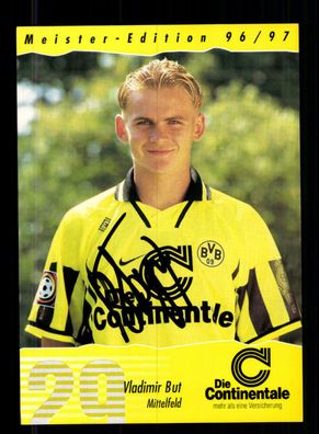 Vladimir But Autogrammkarte Borussia Dortmund 1996-97 Original Signiert
