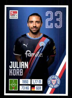 Julian Korb Autogrammkarte Holstein Kiel 2021-22 Original Signiert