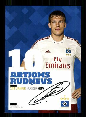 Artjoms Rudnevs Autogrammkarte Hamburger SV 2012-13 Original Signiert
