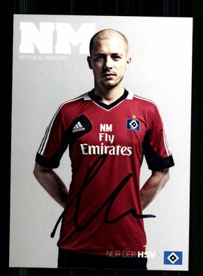 Nestor El Mastro Autogrammkarte Hamburger SV 2013-14 Original Signiert