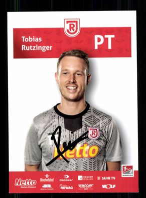 Tobias Rutzinger Autogrammkarte Jahn Regensburg 2021-22 Original Signiert