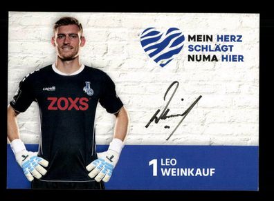 Leo Weinkauf Autogrammkarte MSV Duisburg 2021-22 Original Signiert