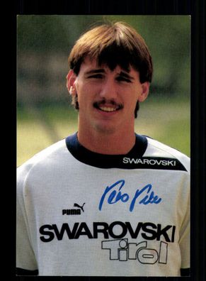 Peter Pacult Autogrammkarte FC Swarovski Insbruck 1988-89 Original Signiert