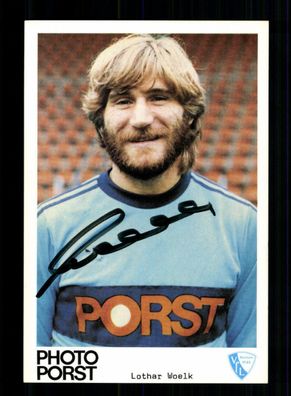 Lothar Woelk Autogrammkarte VFL Bochum 1980-81 Original Signiert