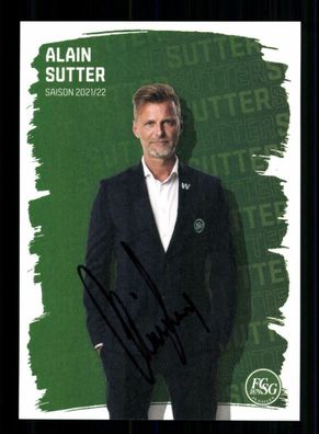 Alain Sutter Autogrammkarte FC St. Gallen 2021-22 Original Signiert