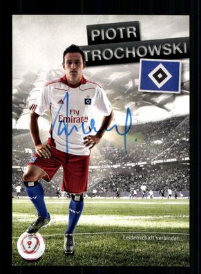 Piotr Trochowski Autogrammkarte Hamburger SV 2010-11 Original Signiert